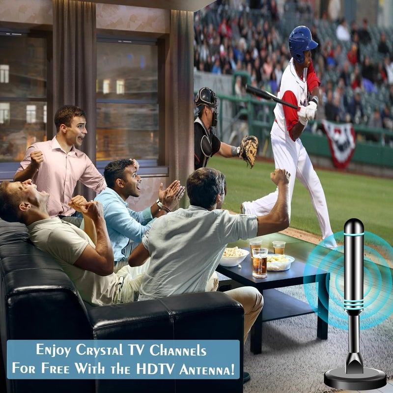 DTVSMARTSHOW TV Antenna for Local Channels, Indoor Antenna for Smart TV, Digital Antenna for TVs with Amplifier, Long Range Reception HDTV Antennas with Strong Magnetic Base, Antennas for TVs Without Cable - Image 5